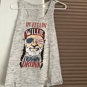 Women’s large, Willie Nelson tank.